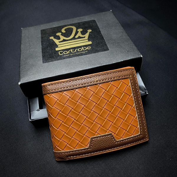 Men's PU Leather Wallet with 6 Card Holder Pockets and Zipper Compartment - 1 Pc